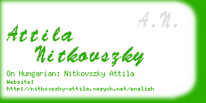 attila nitkovszky business card